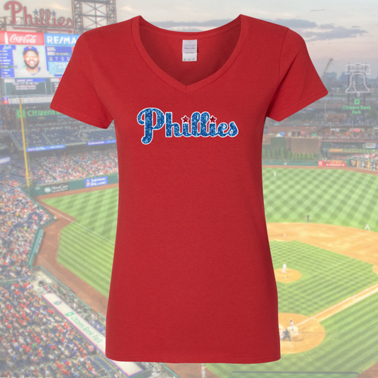 Phillies Glitter Short Sleeve T-Shirt