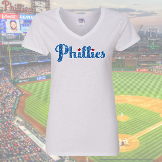 Phillies Glitter Short Sleeve T-Shirt