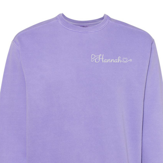 Stethoscope and Heart Stethoscope Name Sweatshirt