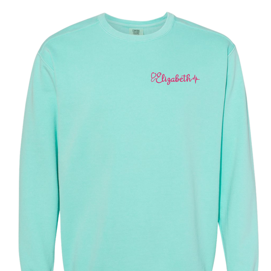 Stethoscope and EKG Name Sweatshirt