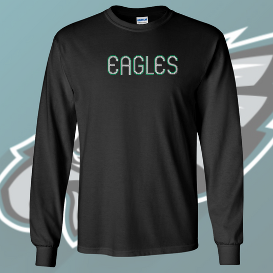 EAGLES Long Sleeve T-shirt 💚 Tri Color Logo