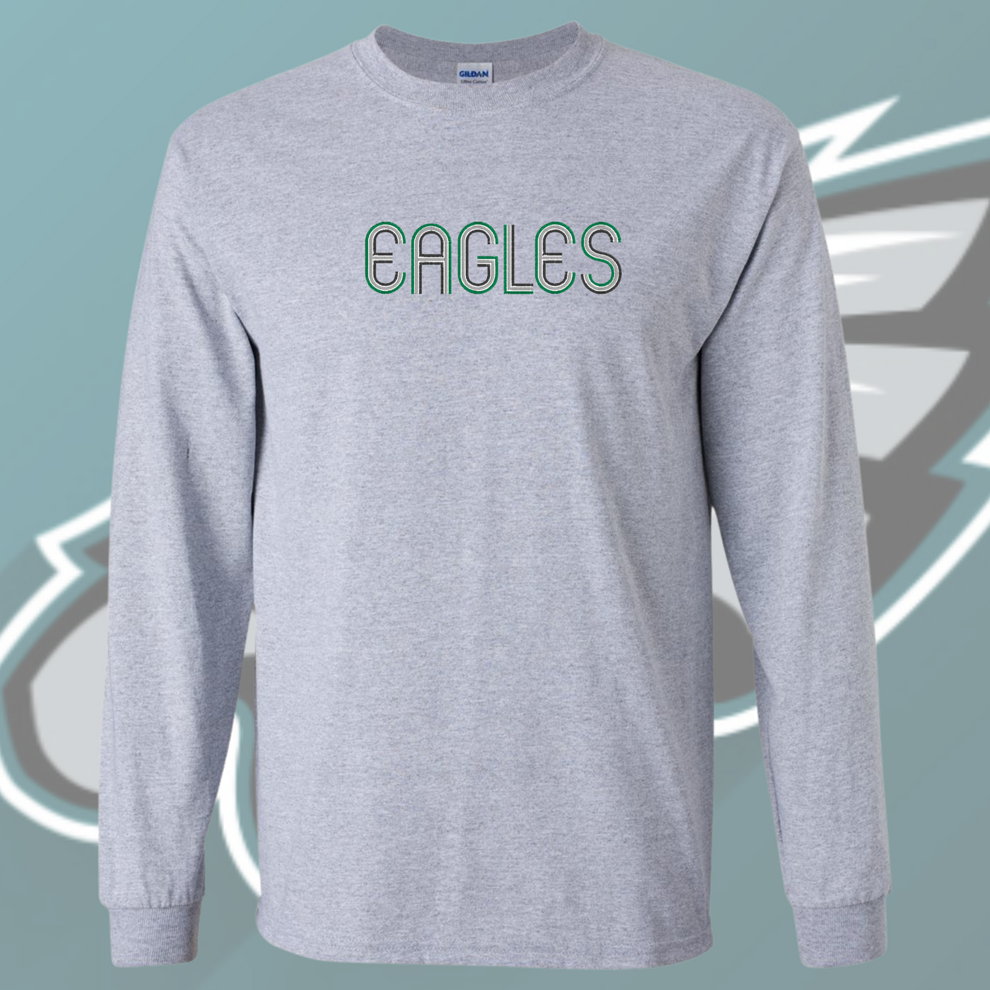 EAGLES Long Sleeve T-shirt 💚 Tri Color Logo