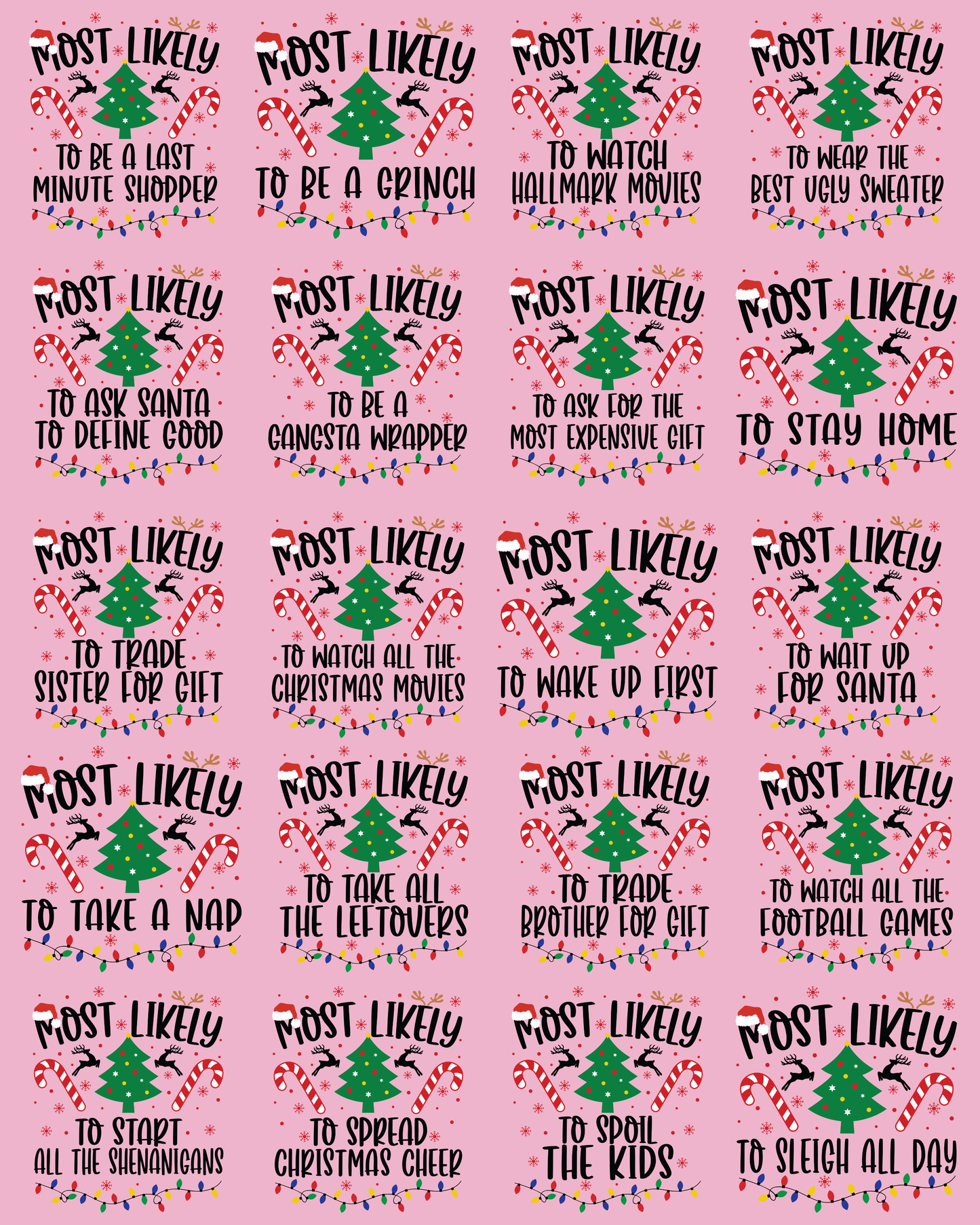 Most Likely To...Christmas Wine Tumblers