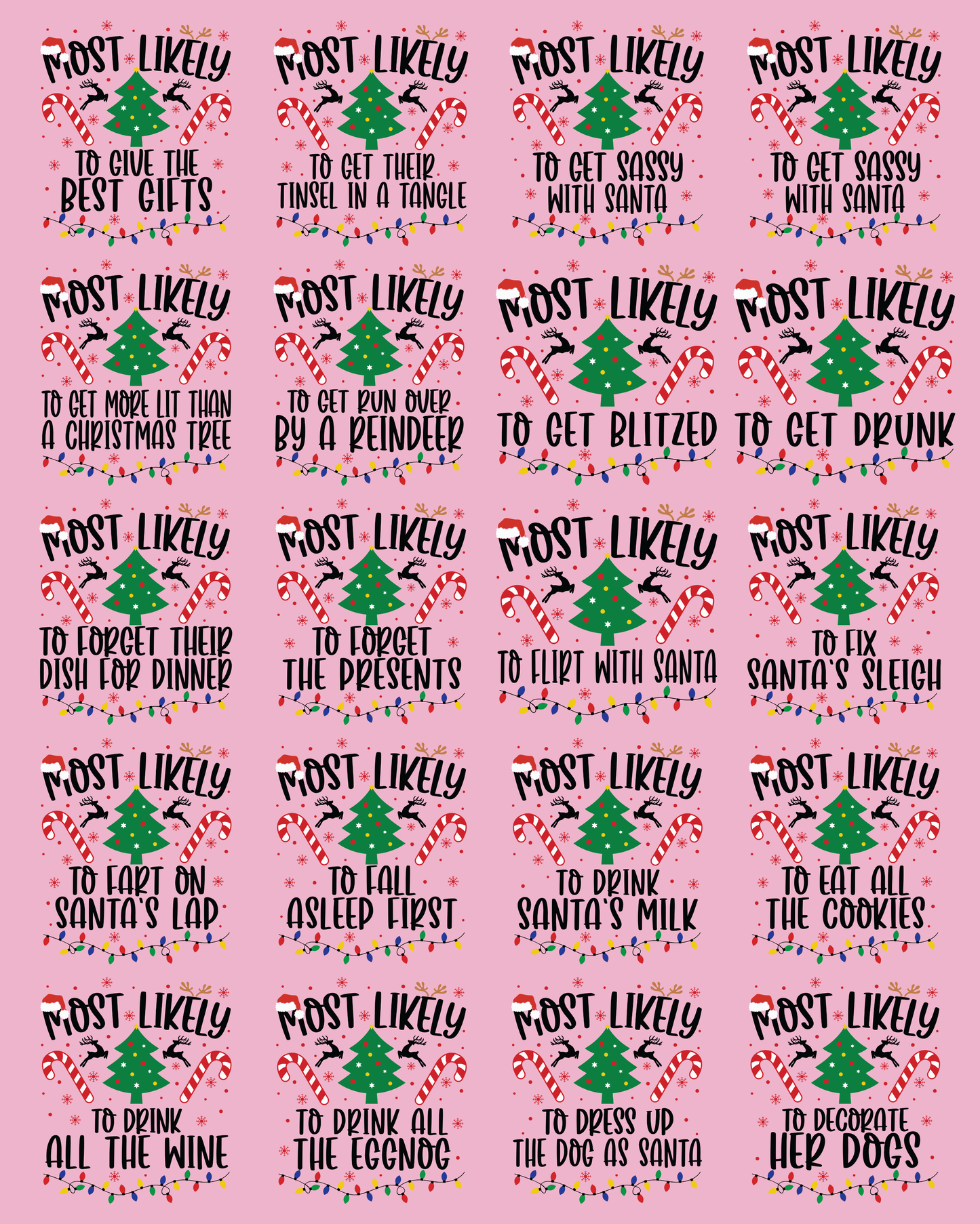 Most Likely To...Christmas Wine Tumblers