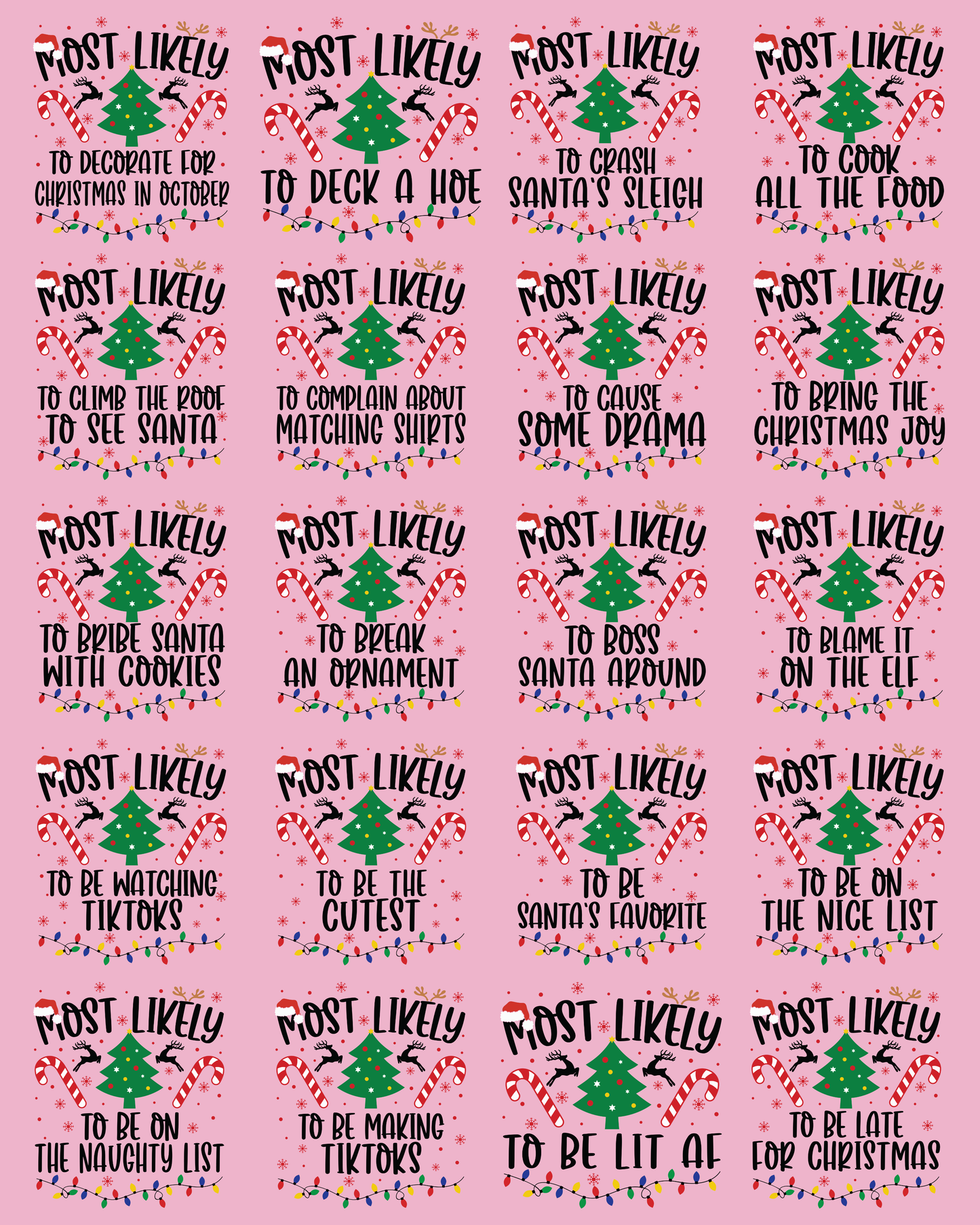 Most Likely To...Christmas Wine Tumblers