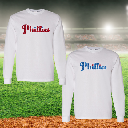 Glitter Phillies Long Sleeve T-Shirt