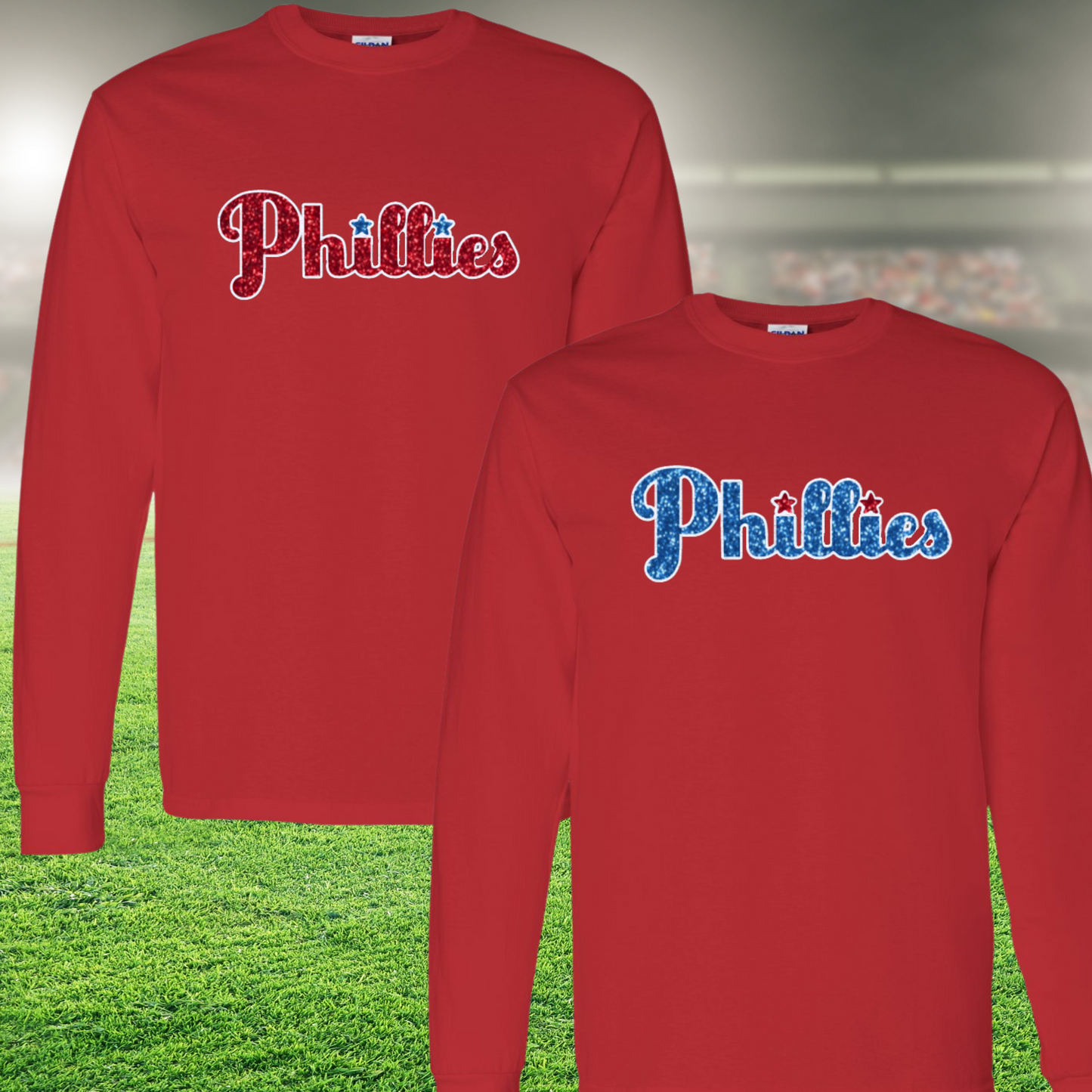 Glitter Phillies Long Sleeve T-Shirt