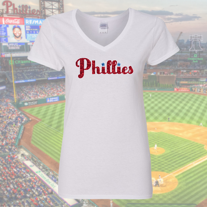 Phillies Glitter Short Sleeve T-Shirt
