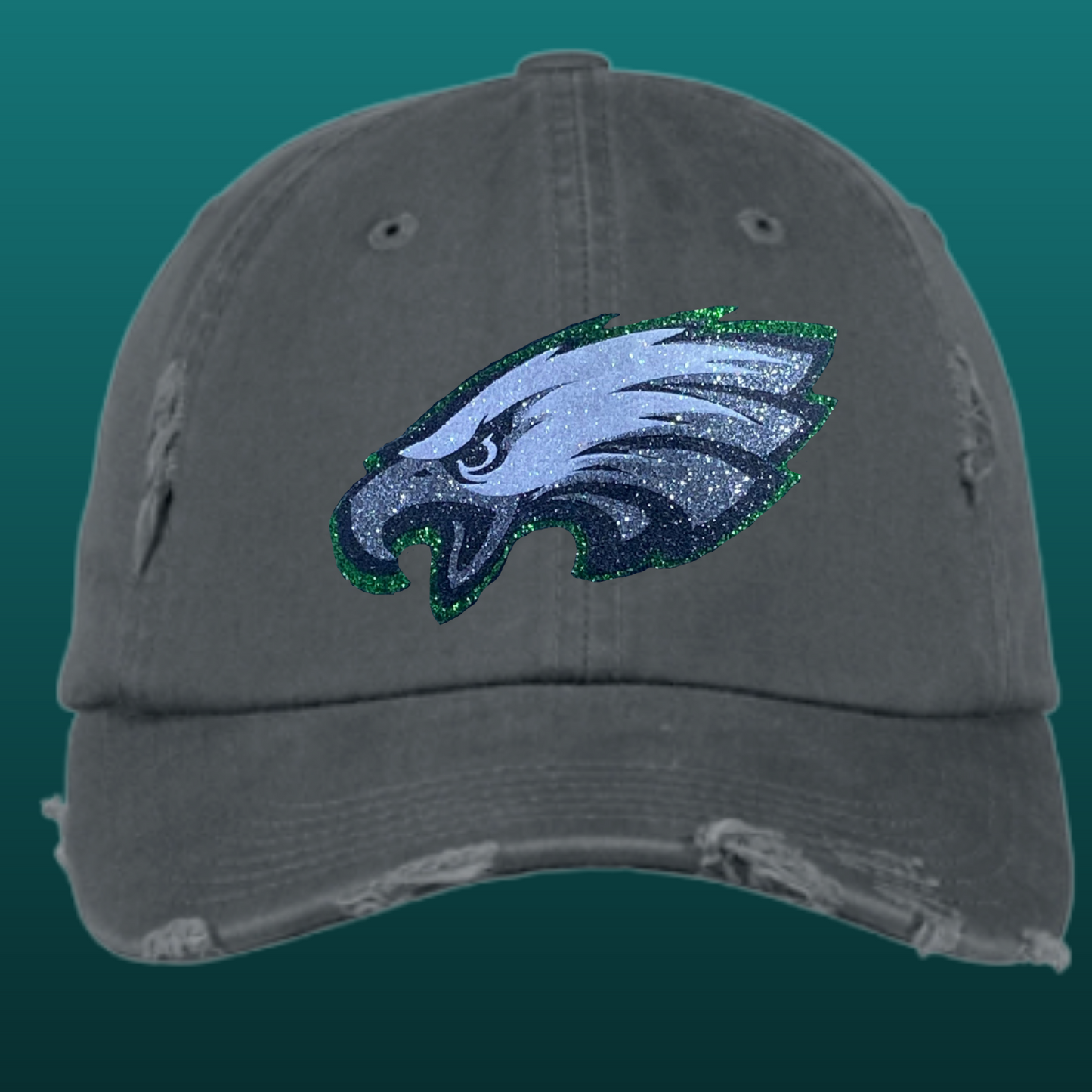 Eagles Distressed Glitter Cap