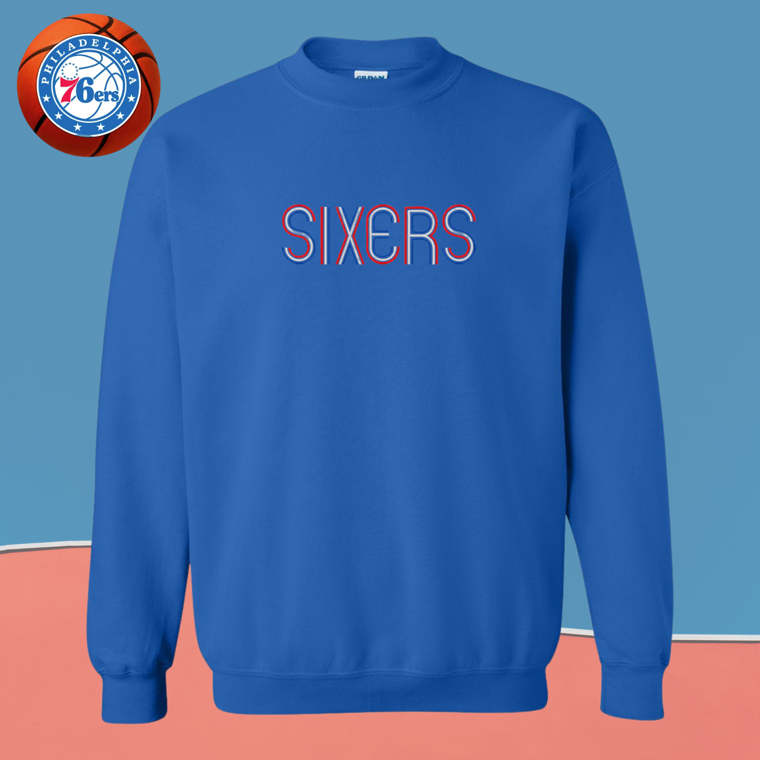Sixers crewneck top