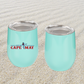 "Down the Shore" stemless wine tumbler with Phrase