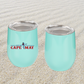 "Down the Shore" stemless wine tumbler with name or initials