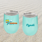 "Down the Shore" stemless wine tumbler with name or initials