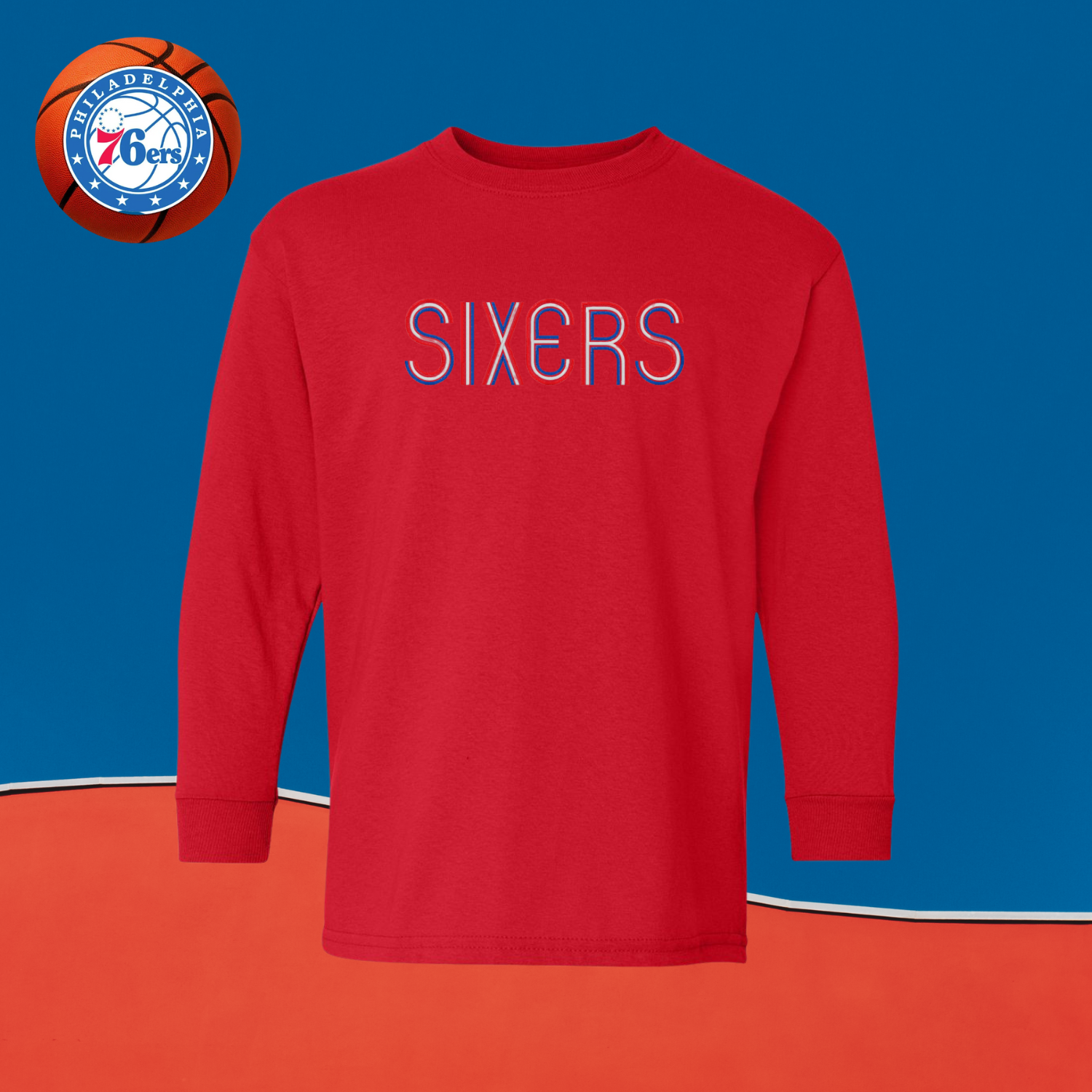 Sixers clearance sleeve jersey