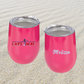 "Down the Shore" stemless wine tumbler with name or initials