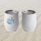"Down the Shore" stemless wine tumbler with Phrase