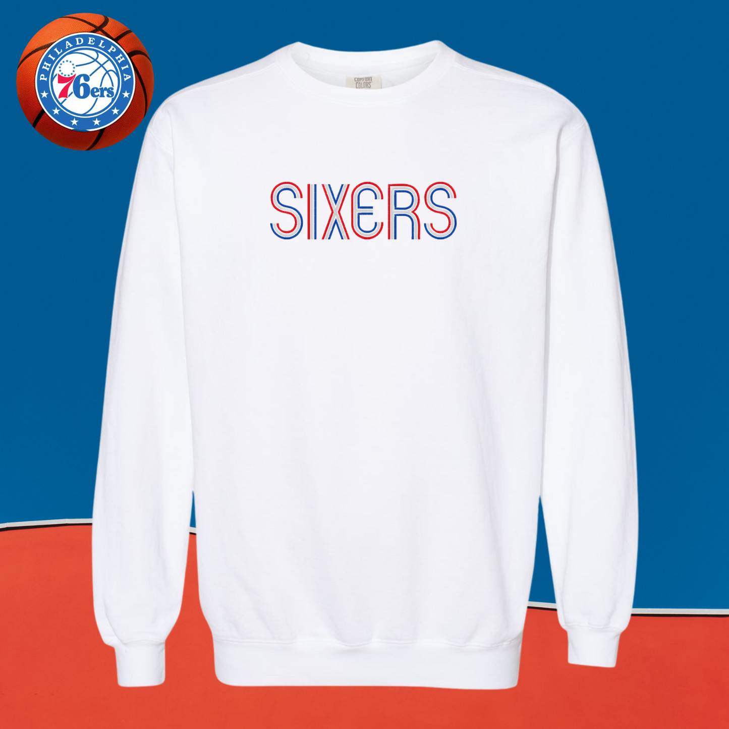 Sixers crewneck top