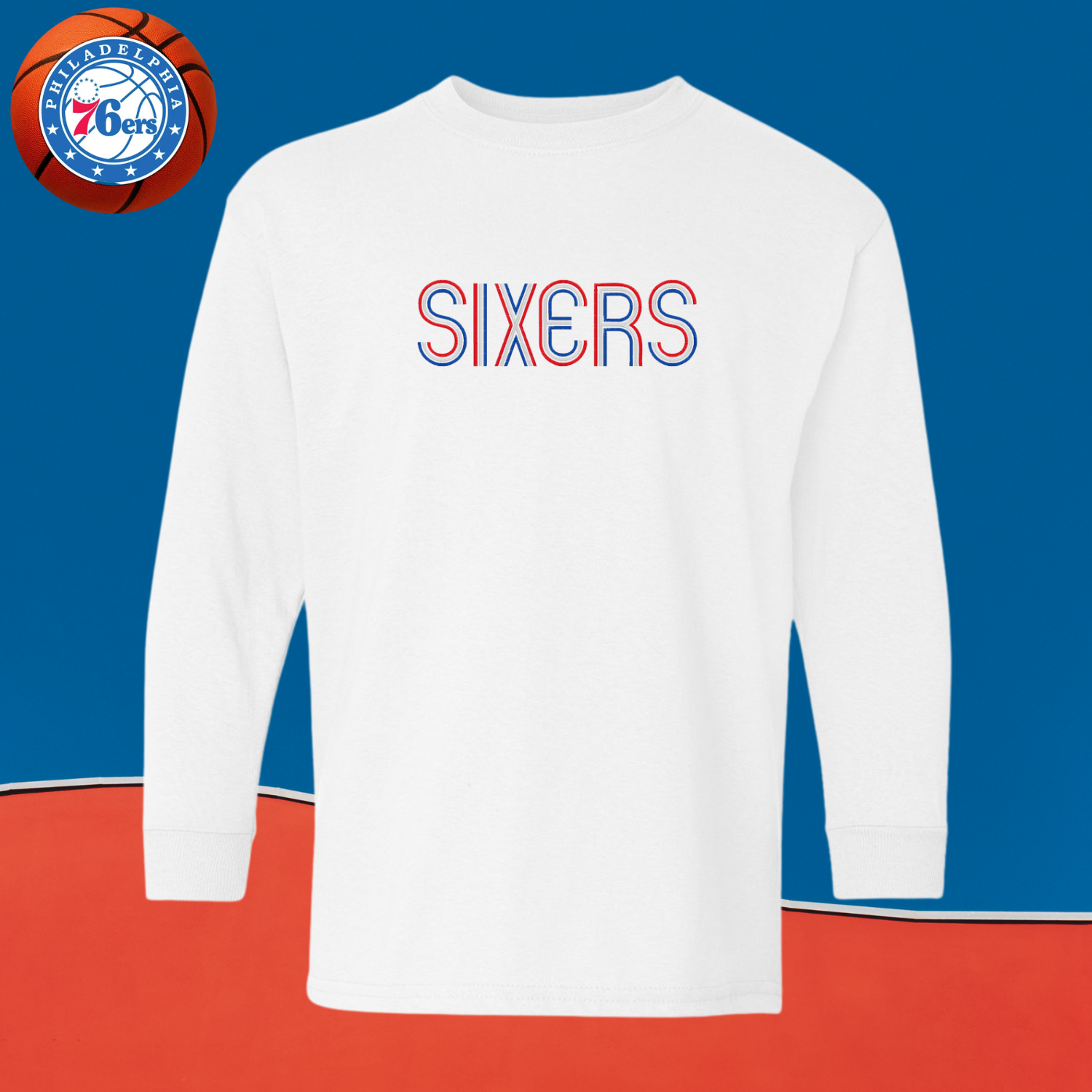 Sixers sleeve jersey best sale